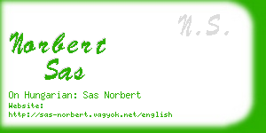 norbert sas business card